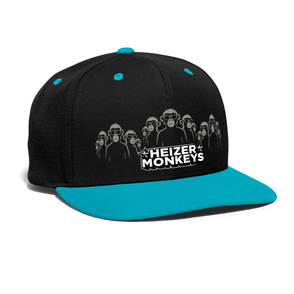 Heizer Monkeys Contrast Snapback Cap - black/teal