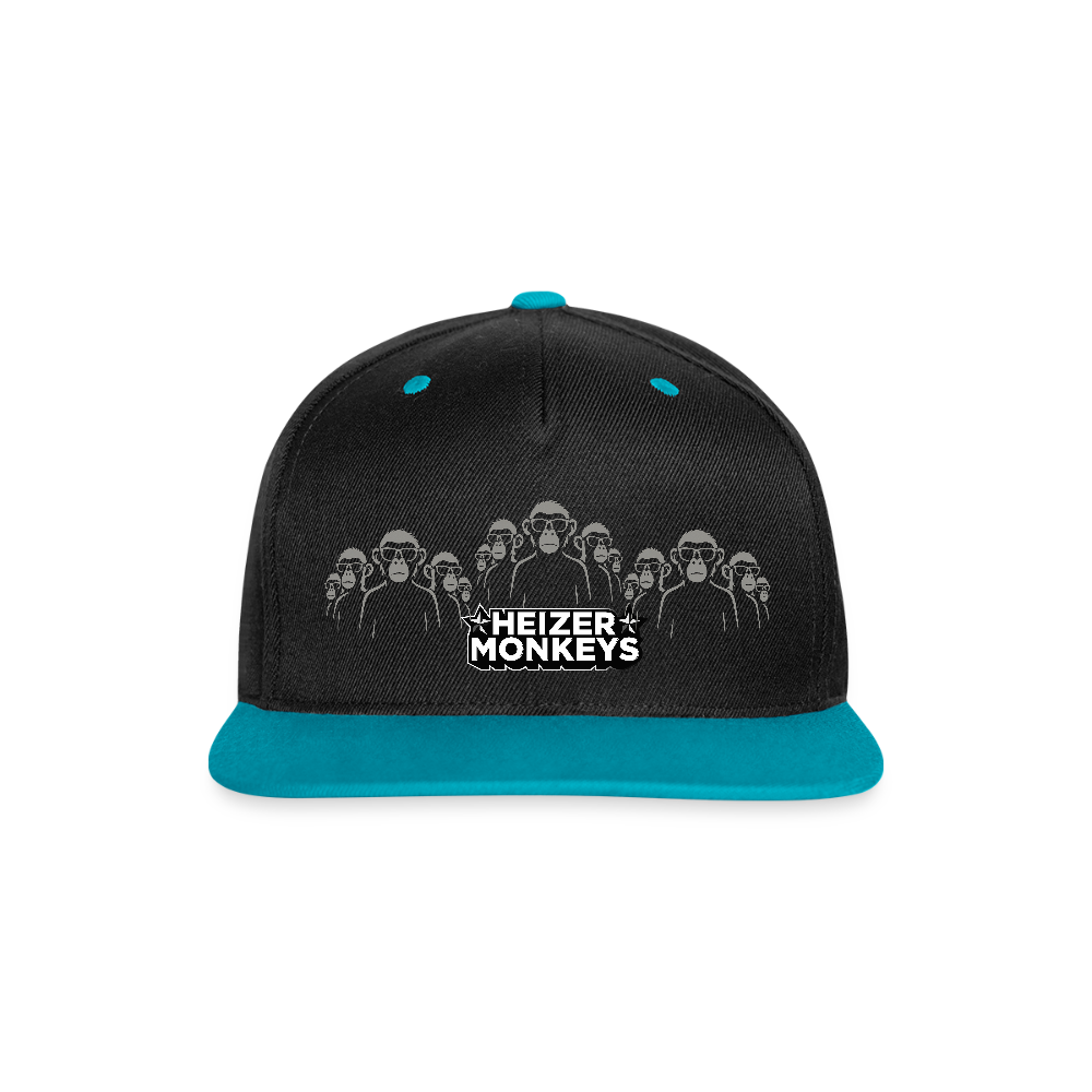 Heizer Monkeys Contrast Snapback Cap - black/teal