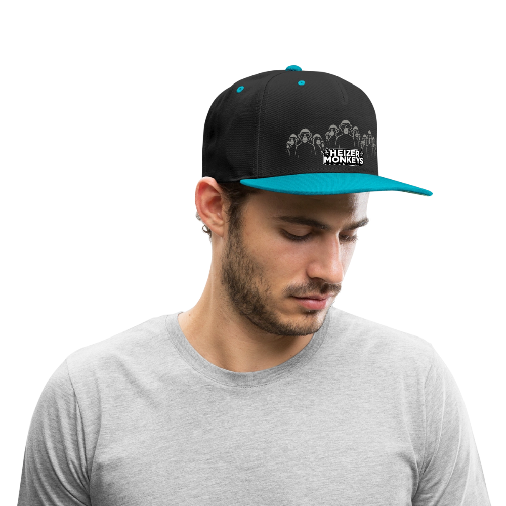 Heizer Monkeys Contrast Snapback Cap - black/teal