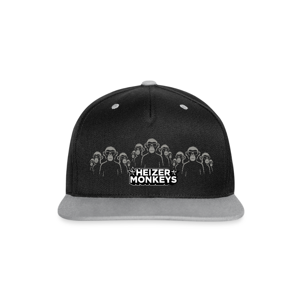 Heizer Monkeys Contrast Snapback Cap - black/grey