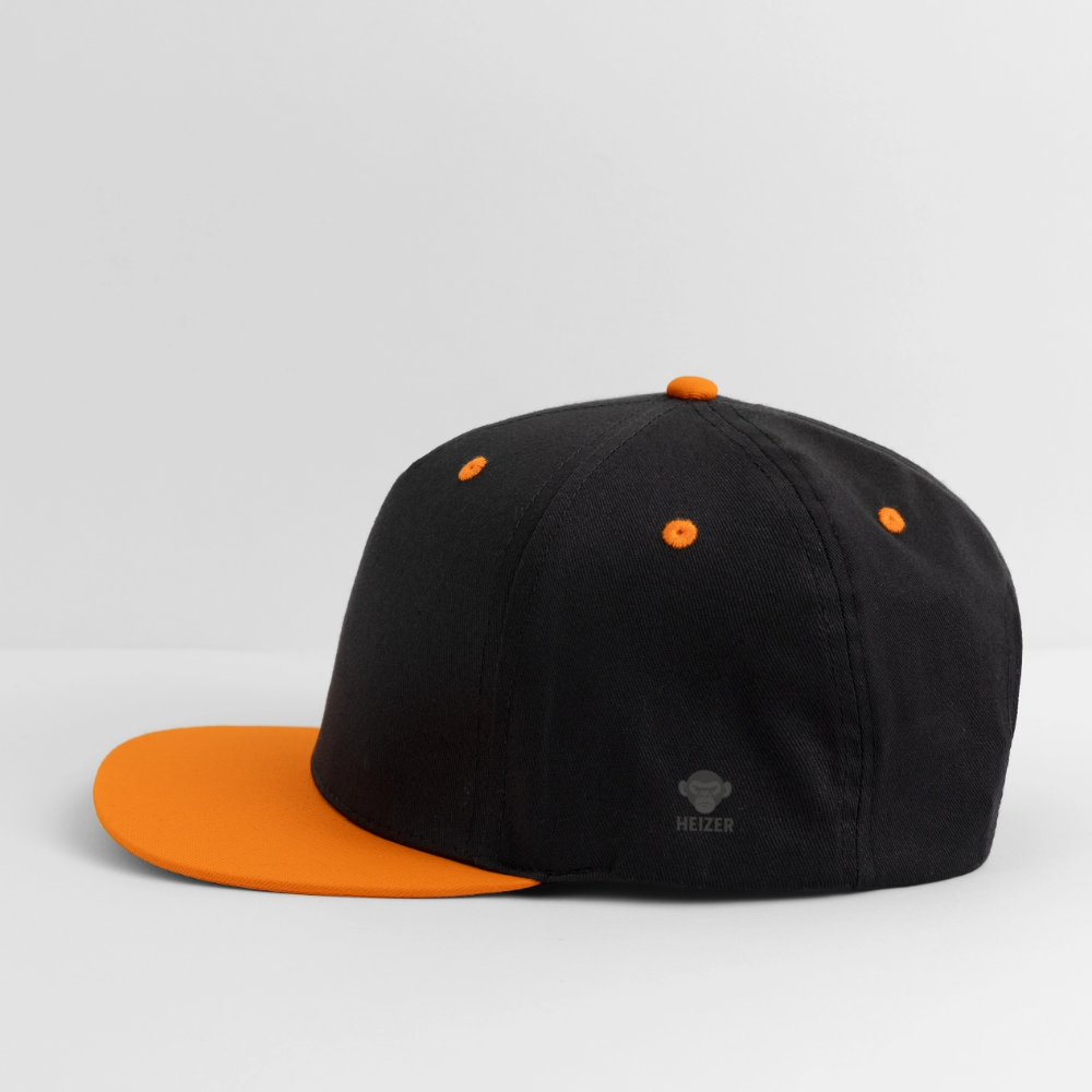 Heizer Monkeys Contrast Snapback Cap - black/neon orange