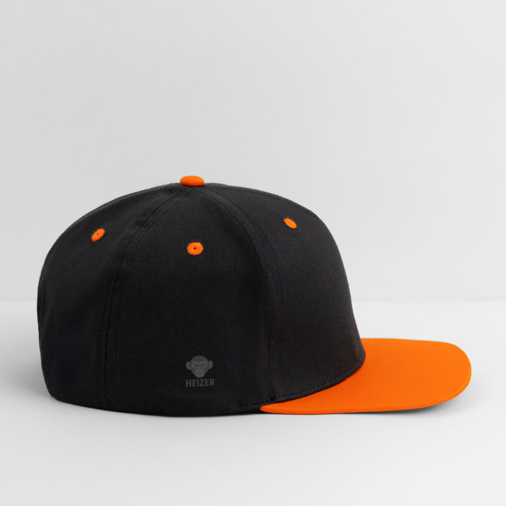 Heizer Monkeys Contrast Snapback Cap - black/neon orange